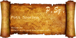 Pott Szorina névjegykártya